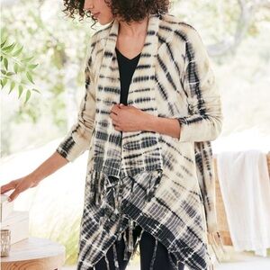 Soft Surroundings Tie-Dye Shawl with Fringe